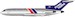 Boeing B727-100 Flying Tigers N1931 Polished With Stand LIMITED