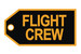 Flight Crew Bag Tag Gold on black