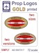 Prop Logos Gold Printed Two Sizes, two versions (Hamilton Standard)
