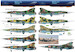 Mikoyan MiG23 Flogger (Hung AF 01, 02, 08, USSR "aggressor" Blue 07, 03, Romanian 224)