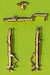 Brass undercarriage Legs for Messerschmitt Me262 (Revell)
