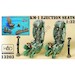 KM1 Ejection Seats and control sticks for MiG21UM (Trumpeter) - 2 seats