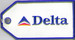 Delta Airlines baggage tag old colours