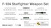 Lockheed F104 Starfighter Weapon Set (resin parts), for MK1