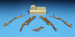 Hawker Sea Fury Brass Landing gear Set - early (Airfix)