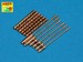 Set of 6 turned US cal .50 (12,7mm) barrels for P51 Mustang