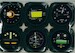 Instrument Coaster set of 6 Gliders Instruments (onderzetters) UP0017 small size