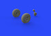 Spitfire MKXIV Wheels 3 spoke, Patterened (Airfix)