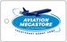 Bagagetag with Aviation Megastore logo on one side and writable backside, including metal wire