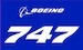 747 Blue Sticker