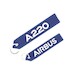 Keyholder (blue) with `Remove Before Flight ` on one side and `A220' on other side