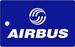 Bagagetag with AIRBUS on one side and writable backside, including metal wire
