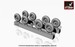 B52 Stratofortress wheel set with weighted wheels