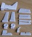 P51D-5 tail (No fillet), tailplanes, wheels (Academy, Tamiya)