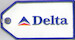 Delta Airlines baggage tag old colours