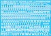 RAF White Code Letters (18, 24,30 Inch)