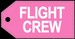 Flight Crew baggage tag (pinkbackground)