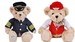 Stewardess & Pilot Teddy Bear Plush With Uniform 20cm