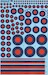 RAF Post War Red/Blue Tactical Roundels and fin flashes