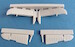 Beaufighter MKX Tailplanes, early (Airfix)