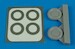 Curtiss P40 Warhawk wheels Type B (Academy)