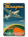 Panagra - Serving the Americas Since 1928 - Pan American - Grace Airways - c. 1949 Vintage metal poster