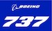 737 Blue Sticker