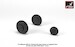 Mikoyan MiG21 Fishbed wheel set -weighted- (Late)