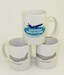 Mug F-86K Sabre, Kaasjager, Royal Netherlands AF, KLU Twenthe AB on one side, Aviation Megastore on other side.