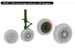 F104 Starfighter Undercarriage wheels - Late- (Hasegawa/Eduard)