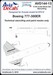 Boeing 777-300ER technical Stencilling and paint mask for Zvezda