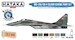 Mikoyan MiG29A/UB Fulcrum 4 colour paint set (6 colours) Optimised for Brushpainting
