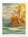 Une Belle Tradition (A Beautiful Tradition) - KLM Airlines Vintage metal poster