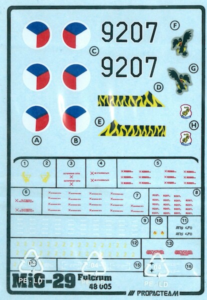 Mikoyan MiG29A Fulcrum (Czech AF 11sg)  48005