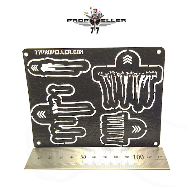 4 in 1 Airbrush template, Airbrush stencils for spraying stains prp004