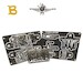 Airbrush template set, Airbrush stencils for spraying stains SET B