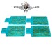 Set of 4 Airbrush templates, Airbrush stencils for spraying wood Structure Set 6 prp033
