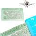 Airbrush template small – 65 mm x 35 mm – Airbrush Stencils for spraying stains prp039