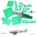 Messerschmitt BF109G-6  Wilde Sau Camouflage stencils for Gerhard Pilz' 1/JG300 (Eduard) prp051