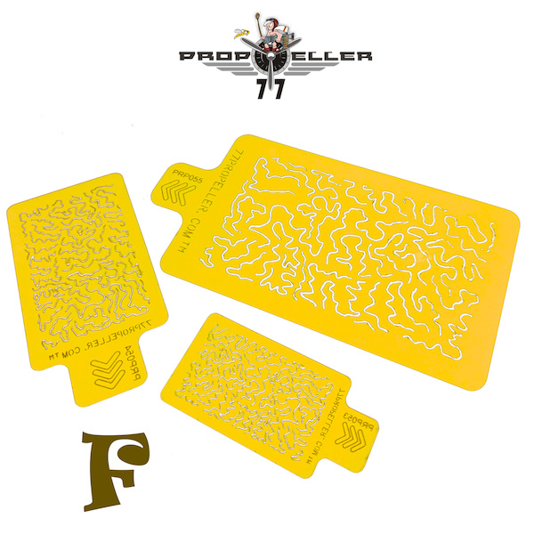 Luftwaffe WWII Camo Shingles Spray Masking Airbrush Stencils set F (3x) prp062