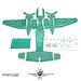 Camouflage Painting Templates for Heinkel He219A-2 WnR 2900009 and masks for crosses and Numbers(Tamiya) prp092