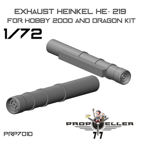 Exhausts for Heinkel He219 (Dragon/Hobby 2000)  PRP7010