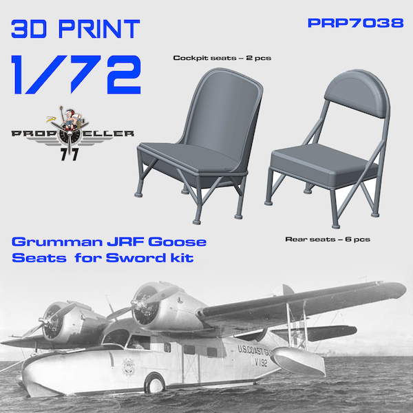 Grumman JRF Goose Seats set (Sword) (8 pieces)  PRP7038