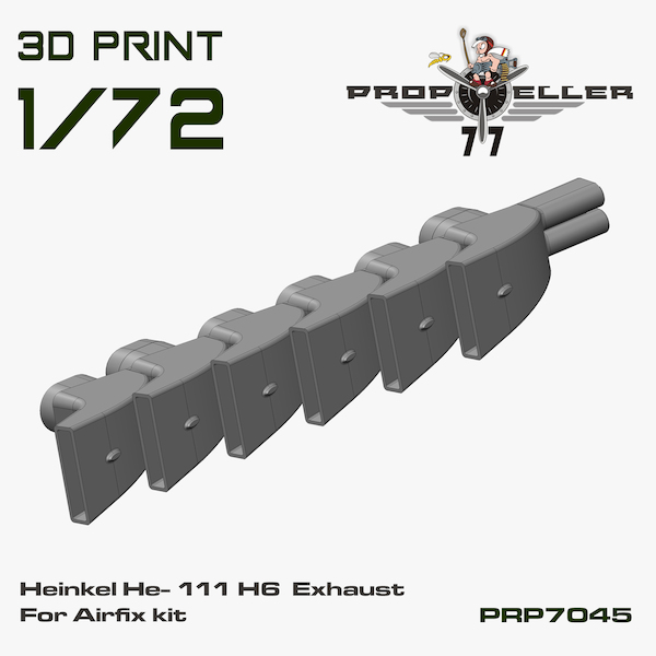 Heinkel He111H-6 Exhausts (Airfix)  PRP7045
