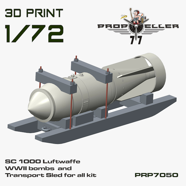 SC1000 Luftwaffe WWII Bombs with Transport sled (2x) PRP7050
