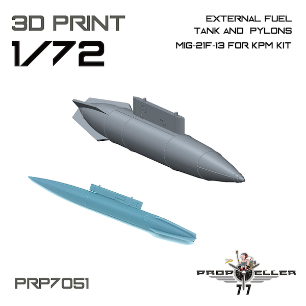 External Fuel Tank and Pylons for MiG21f-13 Fishbed (KPM) (2x) PRP7051
