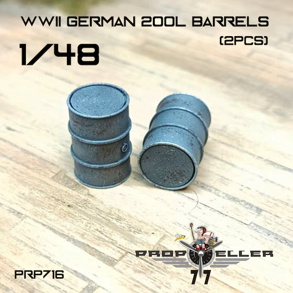 WWII German 200 Liter Barrels (2x)  PRP716