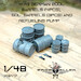 WWII German Barrels and refueling Pump (big set) PRP717