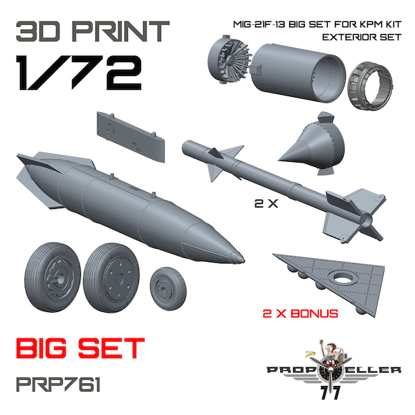 MIG-21F-13 BIG SET for KPM kit – exterior set PRP761