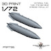External Fuel Tanks PTB490 for MiG21 Fishbed (KPM) (All kits) (2x) PRPPRP795